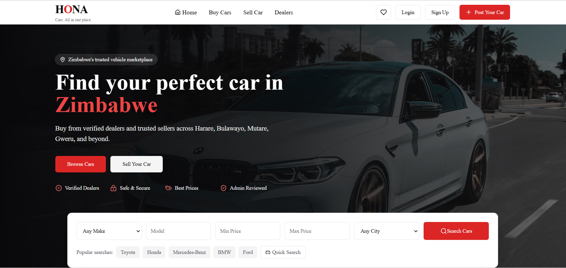 Hona Marketplace — vehicle marketplace