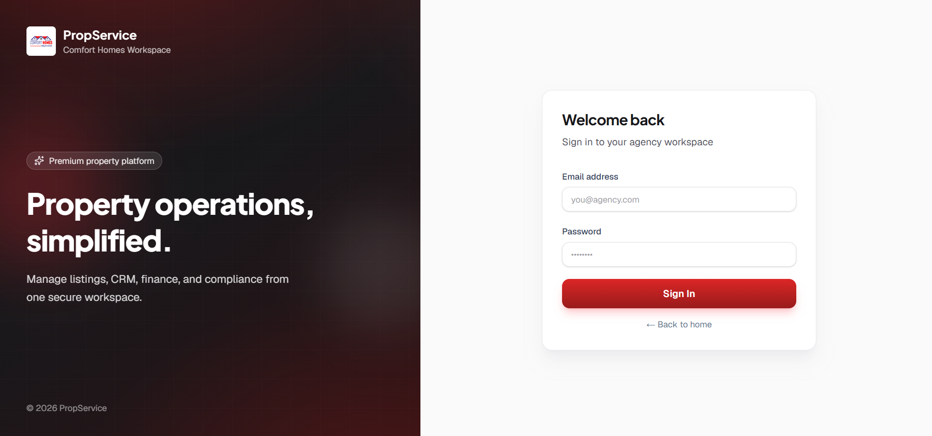 PropService — property operations platform